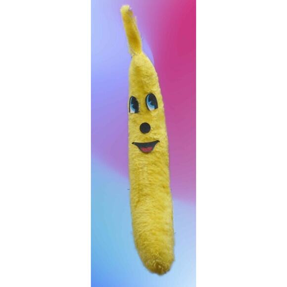 Vintage 1989 Shalom Toy Co Plush Banana Happy Face 12" - Picture 1 of 8